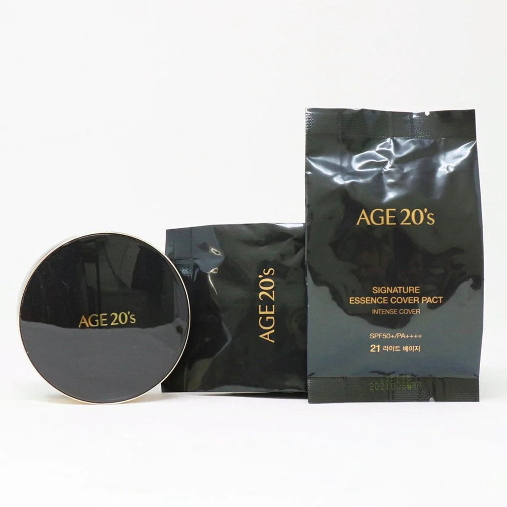 Age 20s Signature Essence Cover Pact Intense Cover 21 for Skin 1Ea